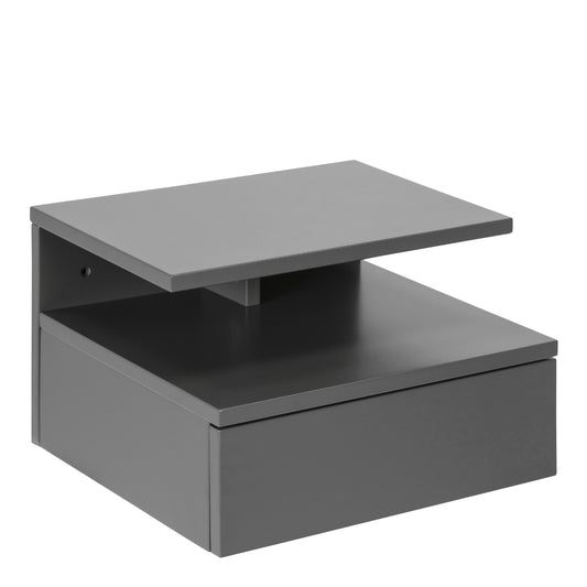 Ashlan Bedside Cabinet with 1 Drawer in Grey