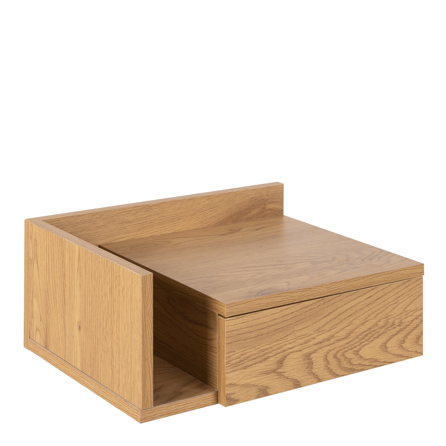 Ashlan Square Bedside Cabinet with 1 Drawers in Oak