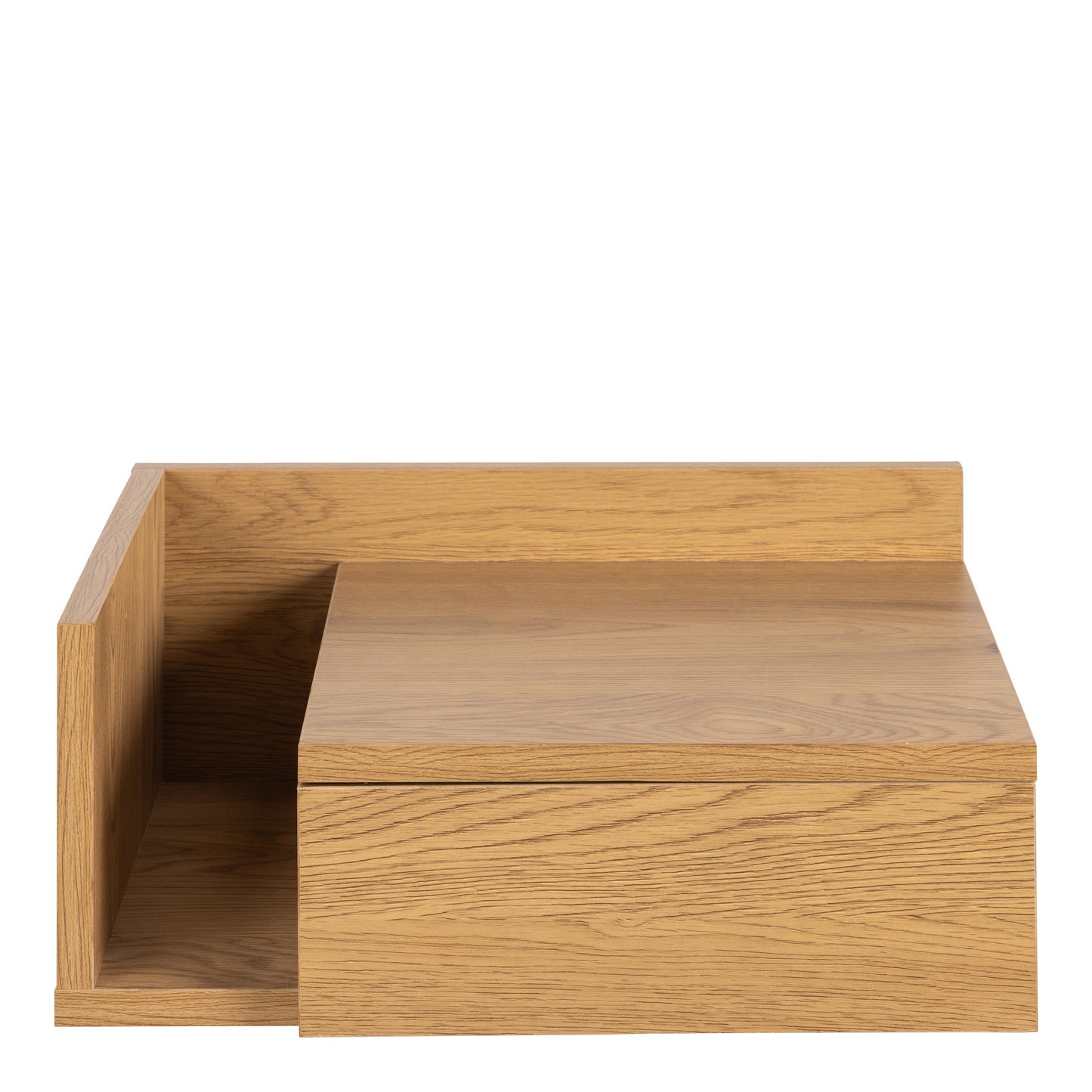 Ashlan Square Bedside Cabinet with 1 Drawers in Oak