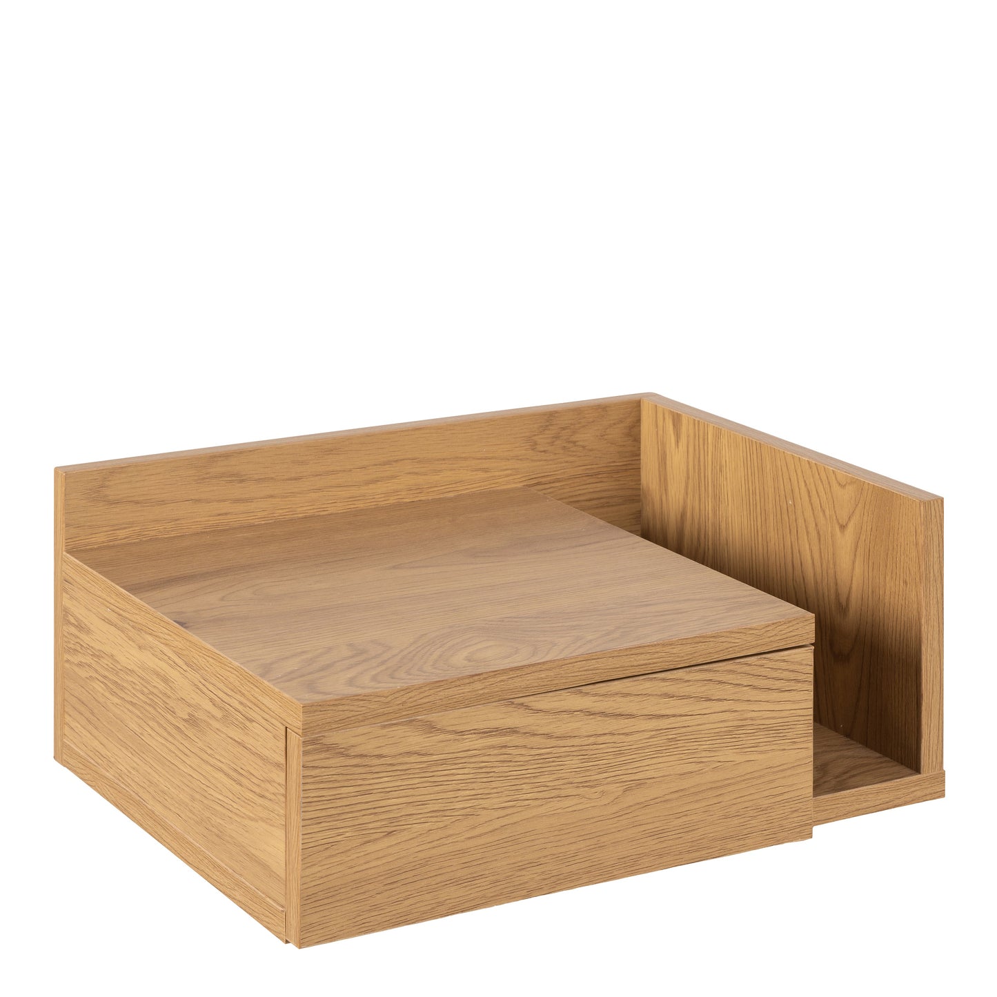 Ashlan Square Bedside Cabinet with 1 Drawers in Oak