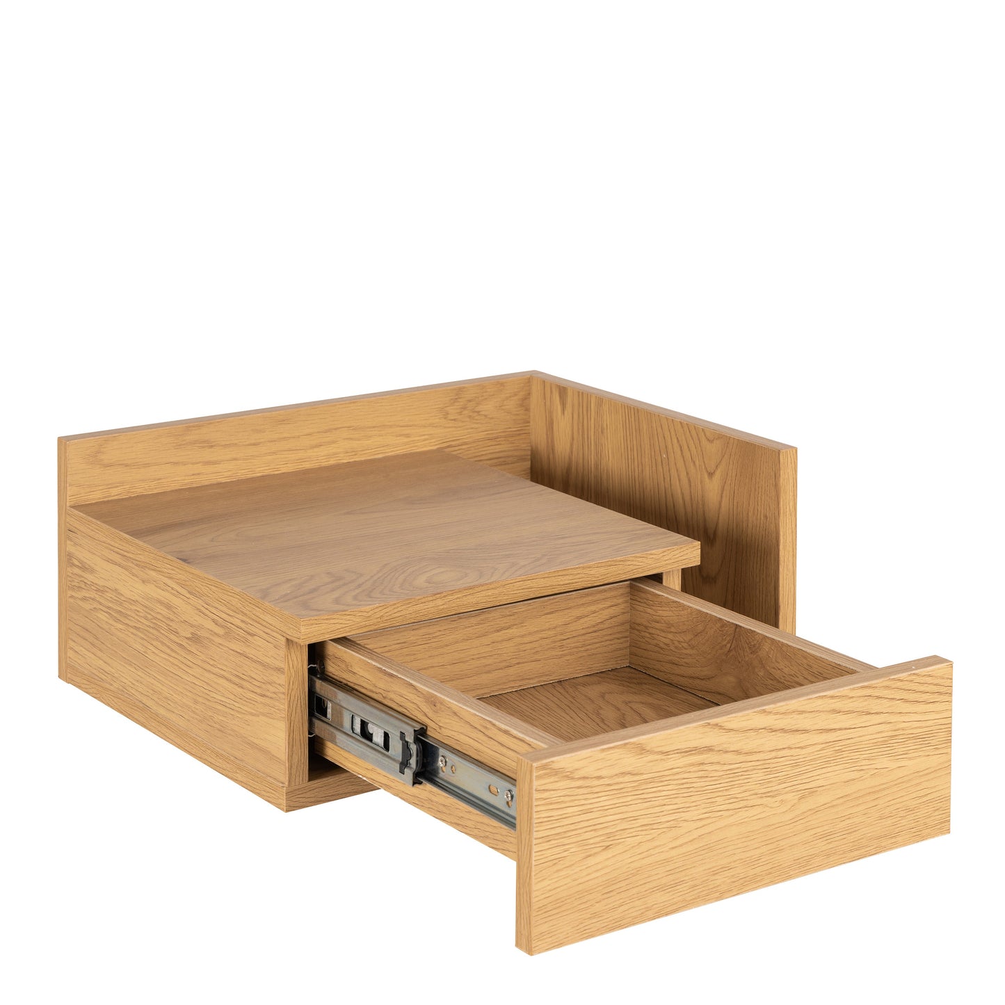 Ashlan Square Bedside Cabinet with 1 Drawers in Oak