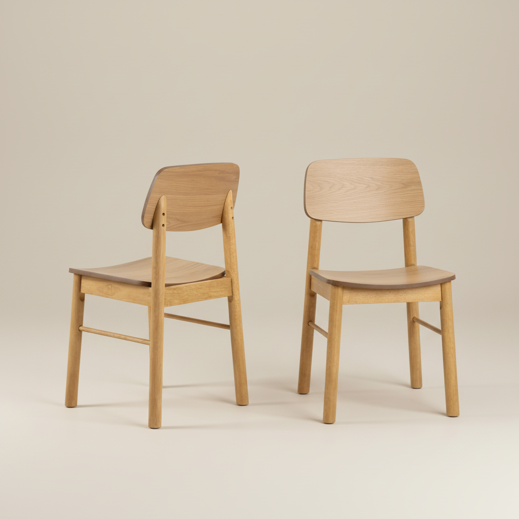 Barlow Dining Chair in Matt Oak Set of 2