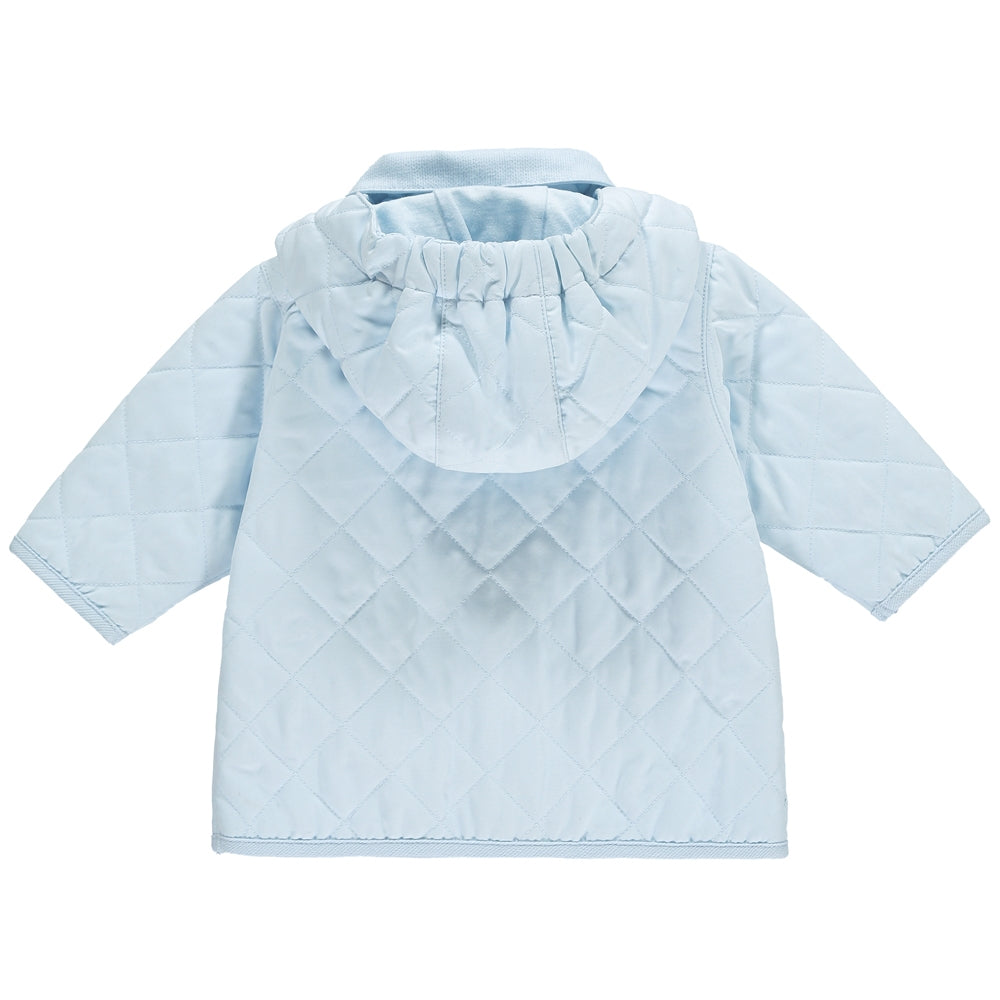 Curtis Blue Quilted Jacket with Hood