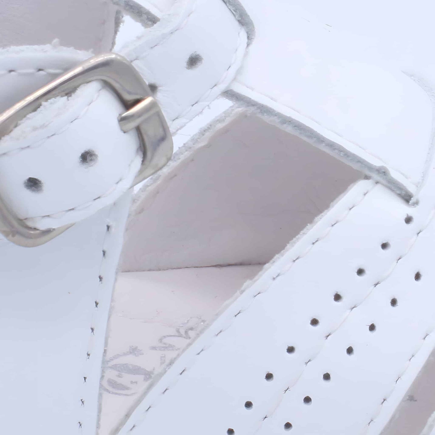 'Augusto' Boys White Leather T-Bar Sandals