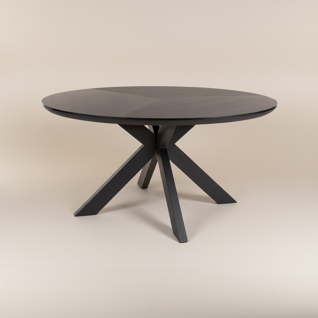 Kaelon Round Dining Table 150 cm – Black Ash