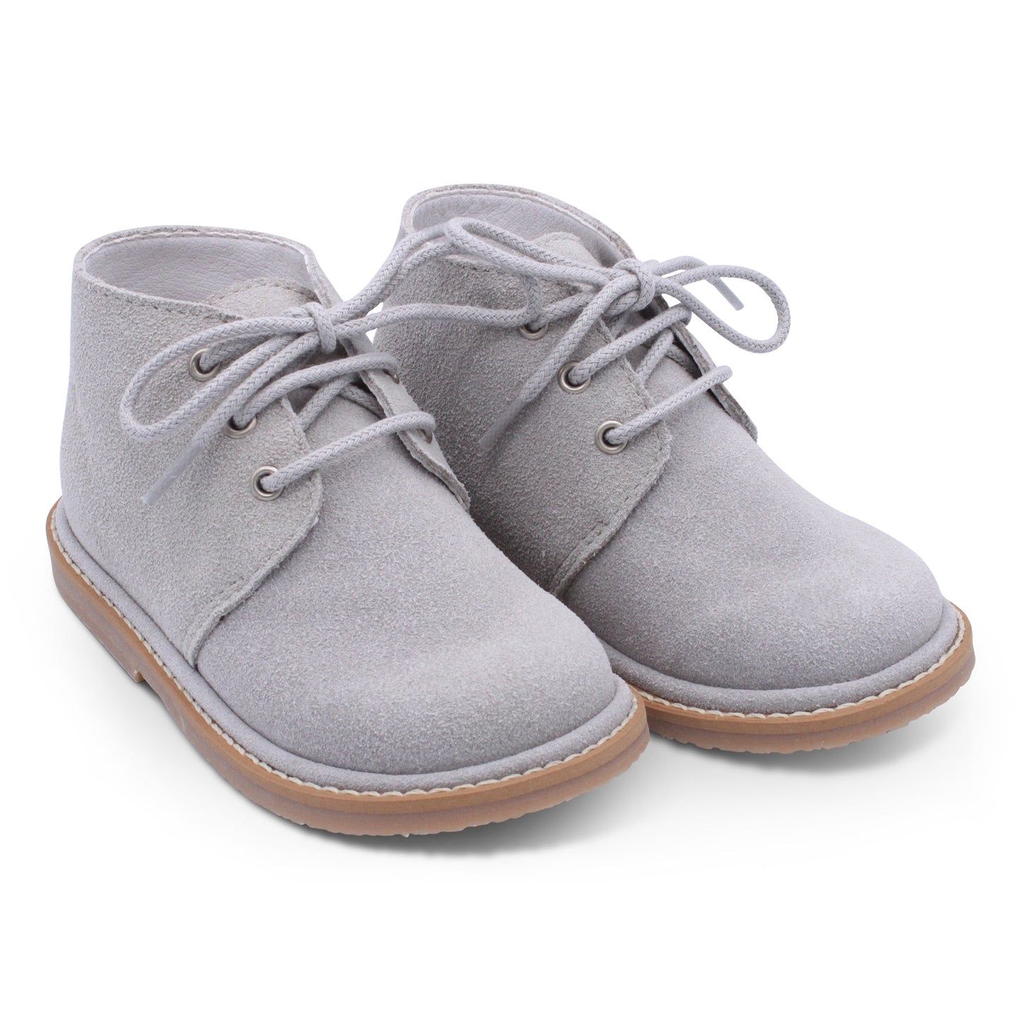 'Cristiano' Boys Light Grey Suede Desert Boots