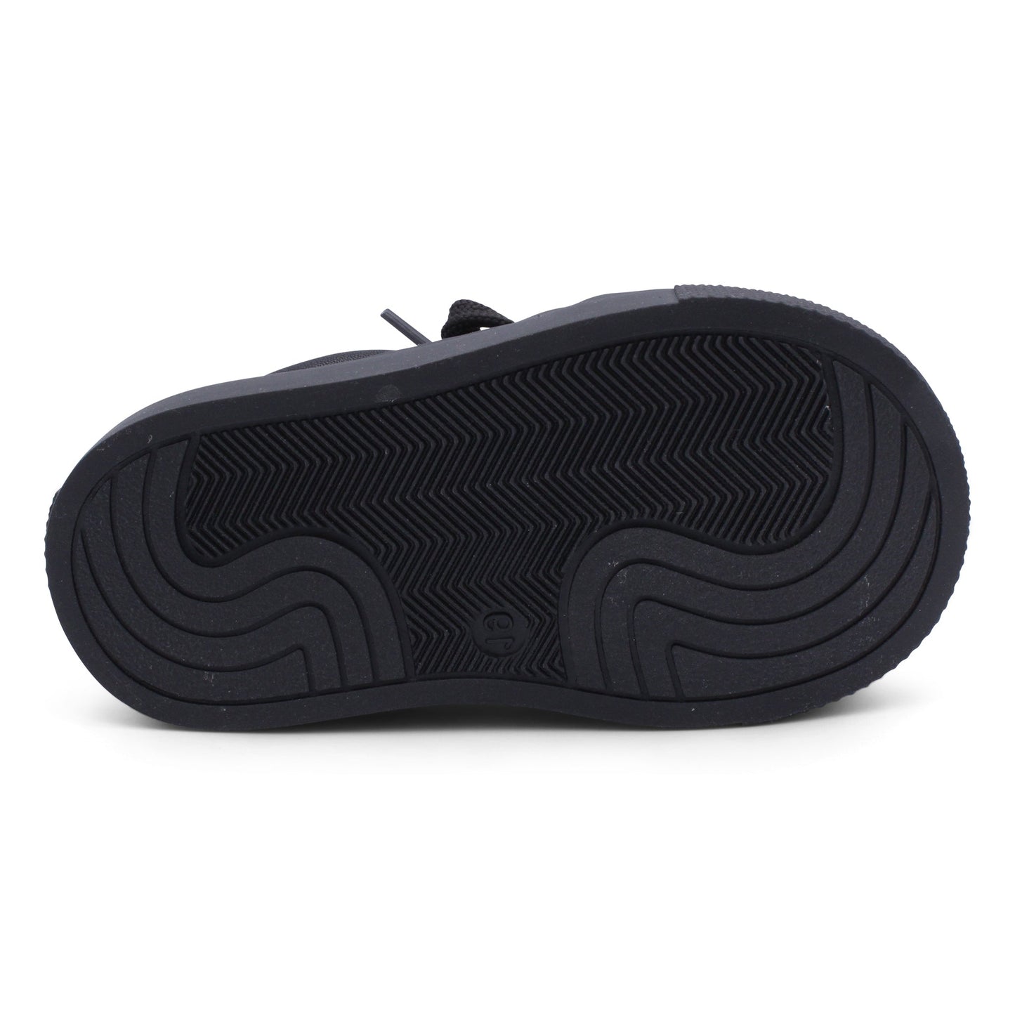 'Joao' Boys Black Leather Velcro School Shoes