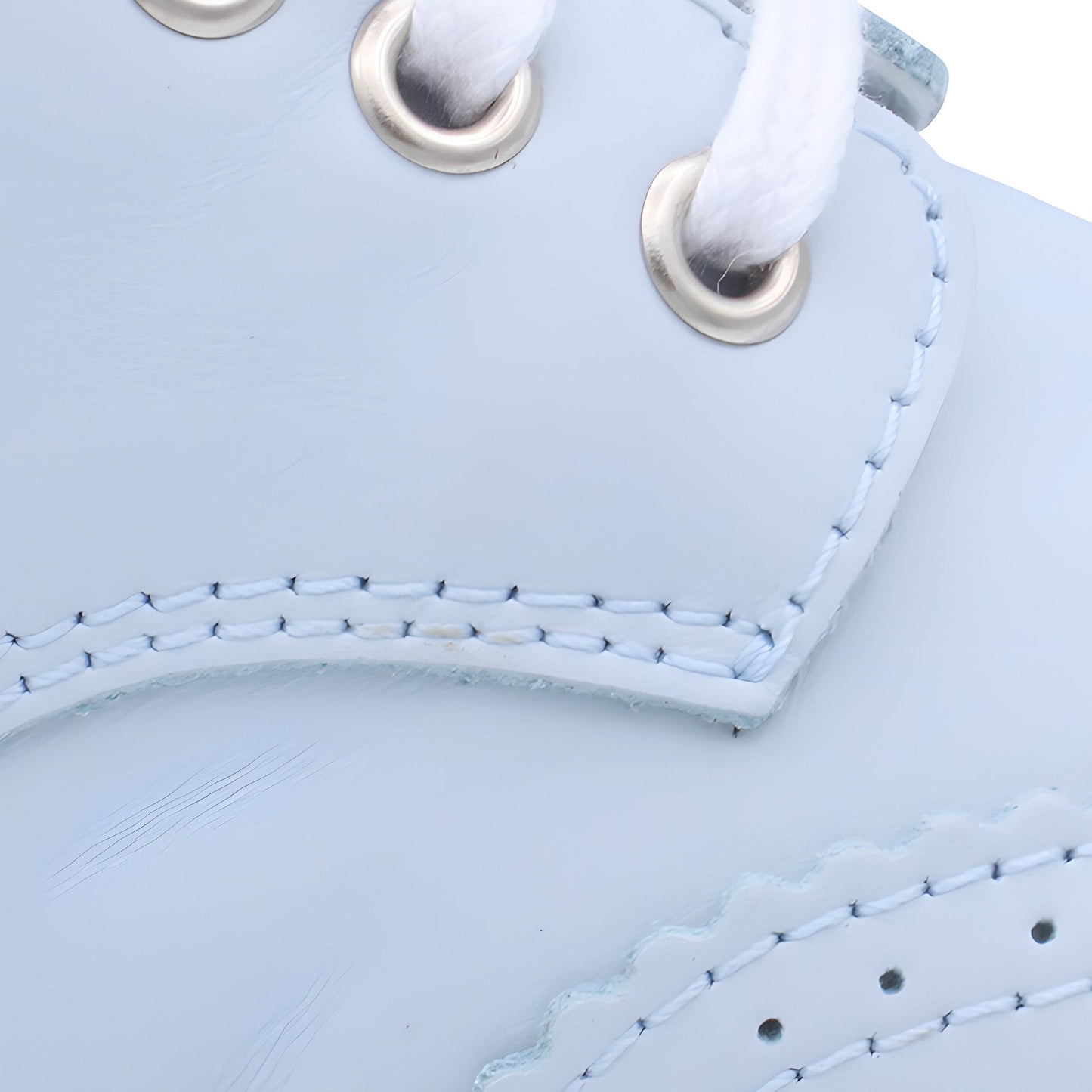'Francisco' Boys Pale Blue Leather Brogue Trainers