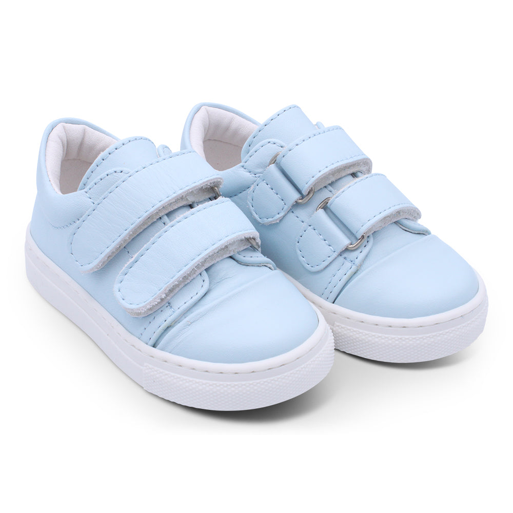 'Rodrigo' Boys Pale Blue Leather Trainers