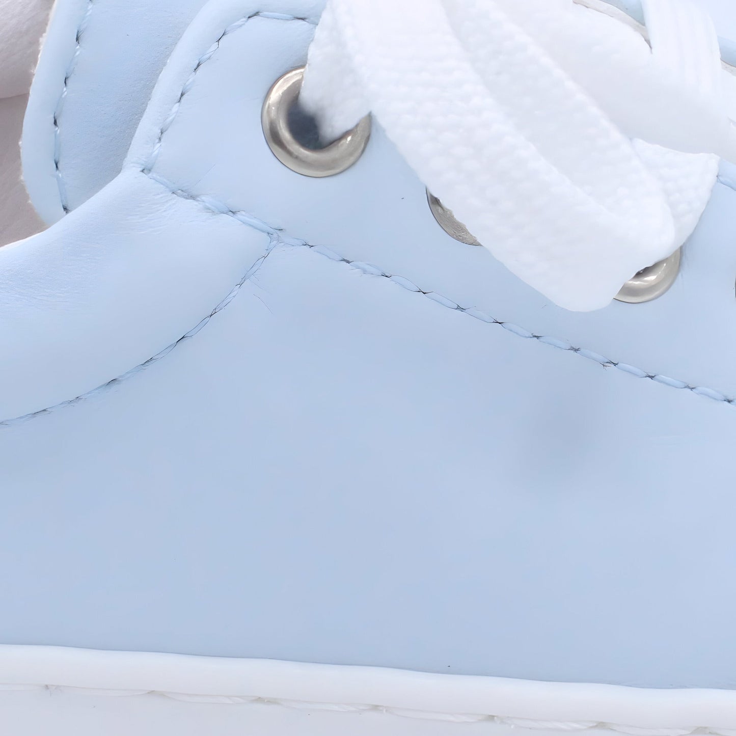 'Santiago' Boys Pale Blue Leather Trainers