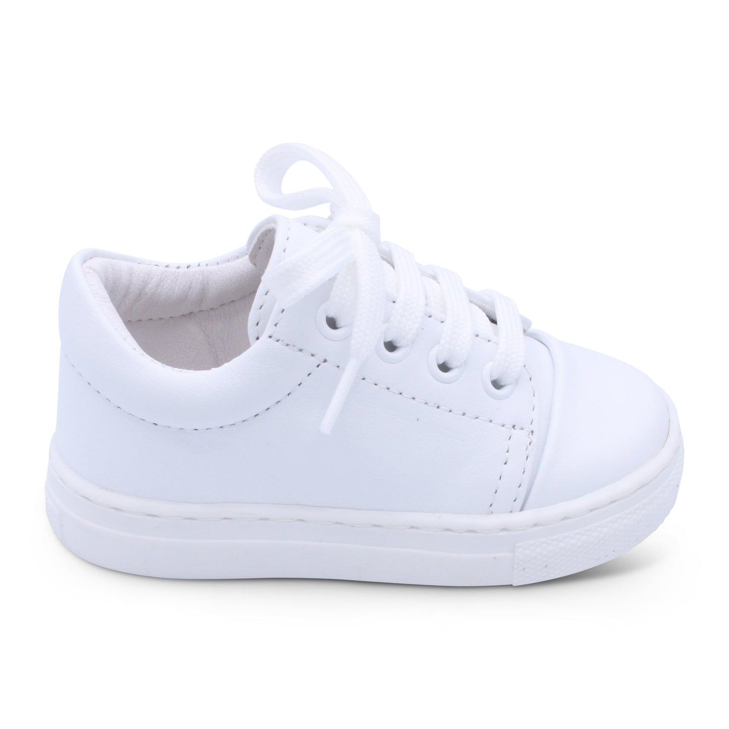 'Santiago' Boys White Leather Trainers
