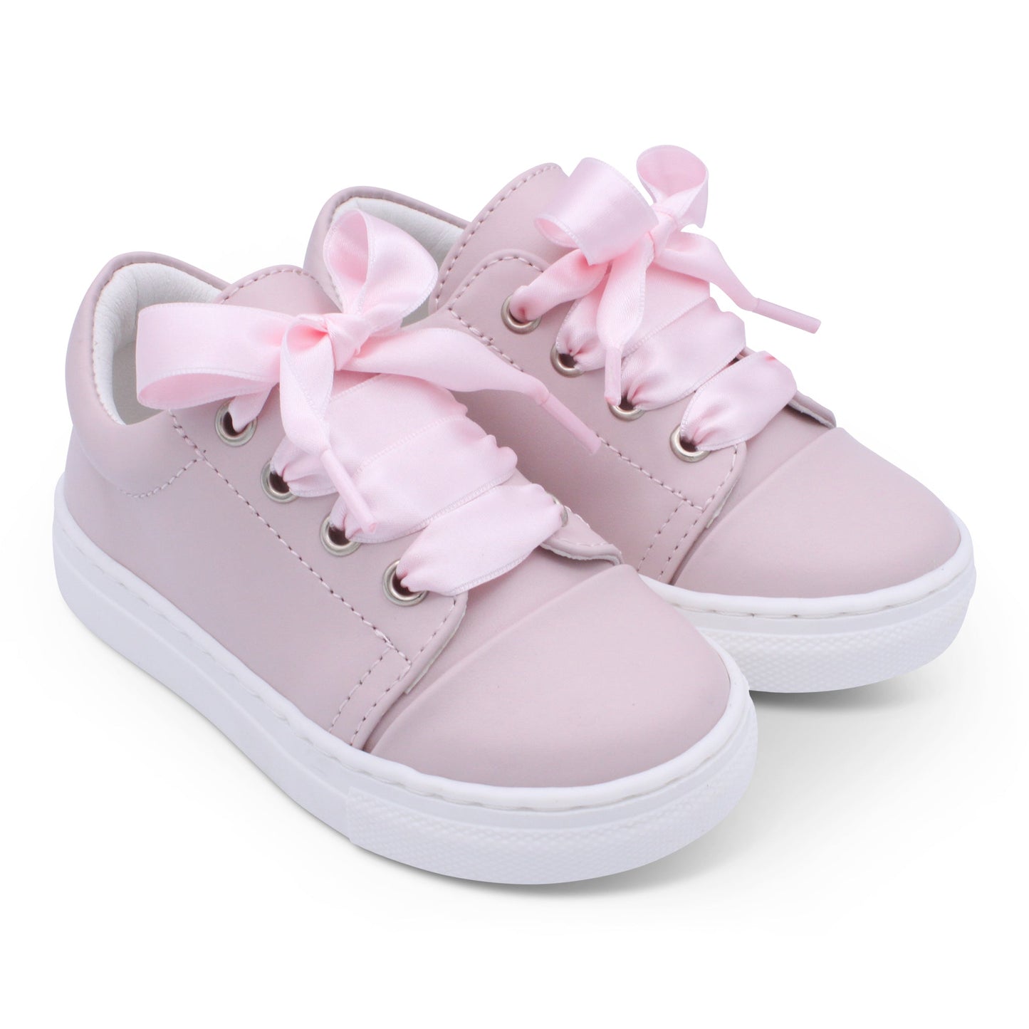 'Santi' Girls Pink Leather Trainers
