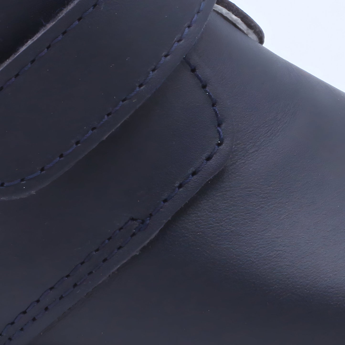 'Sergio' Boys Navy Leather Velcro Boots
