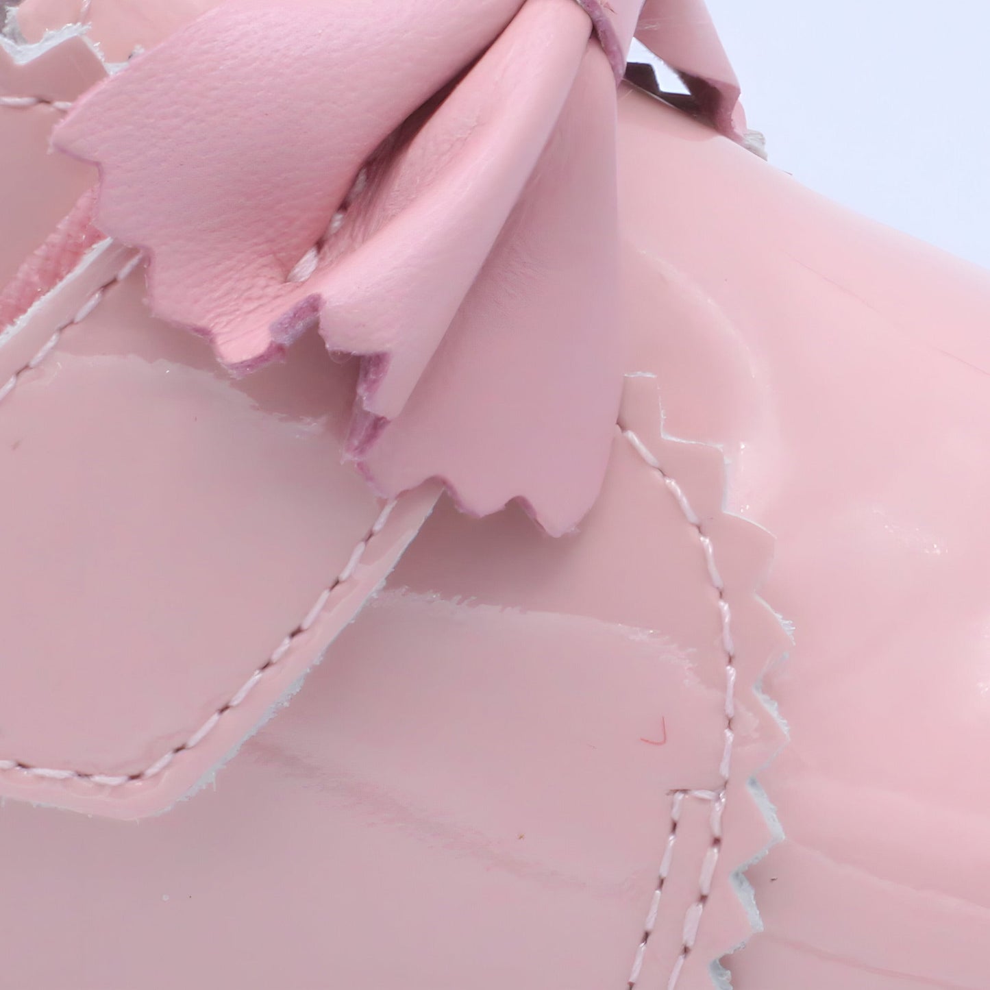 'Shania' Girls Pink Patent Fur Trim Velcro Boots