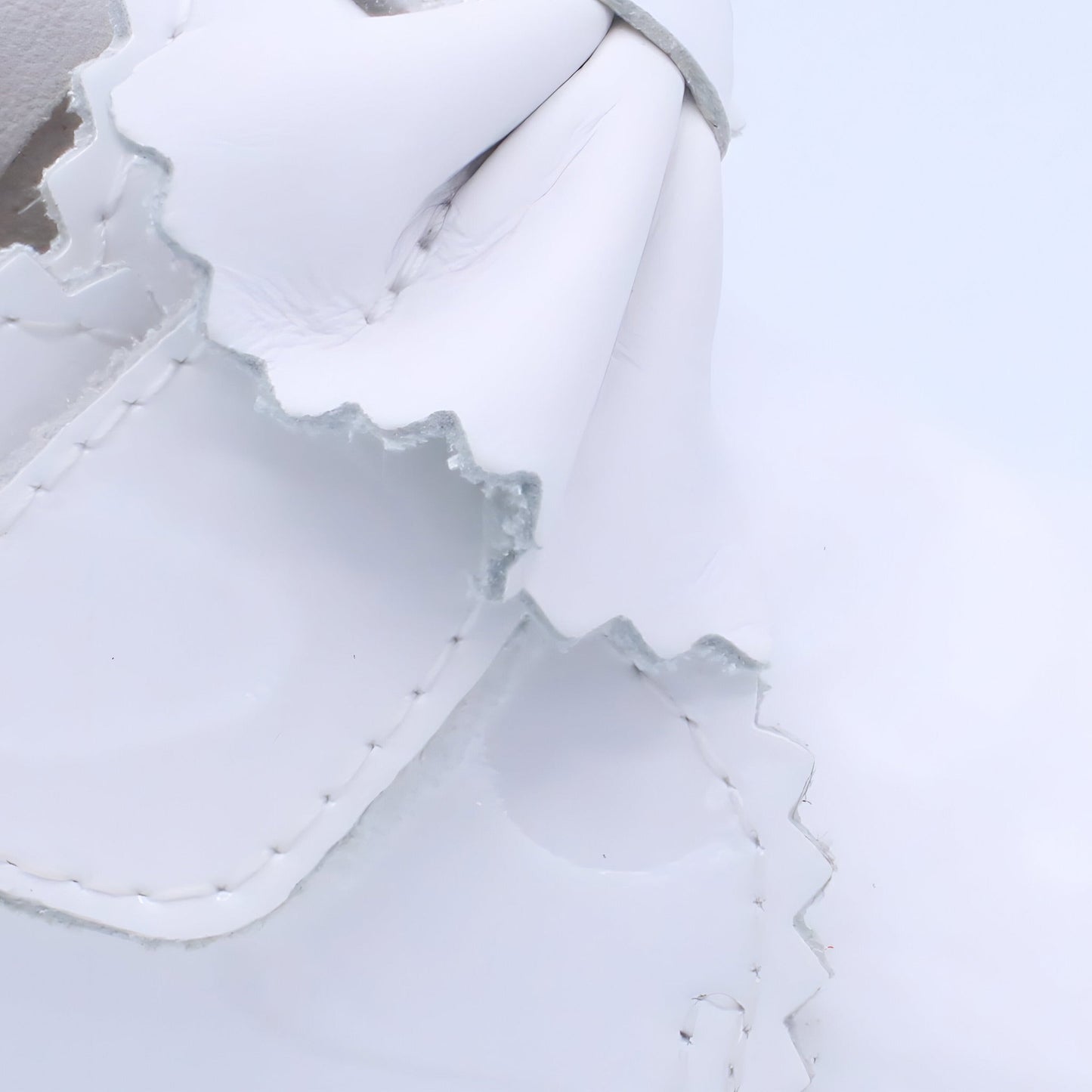 'Shania' Girls White Patent Fur Trim Velcro Boots