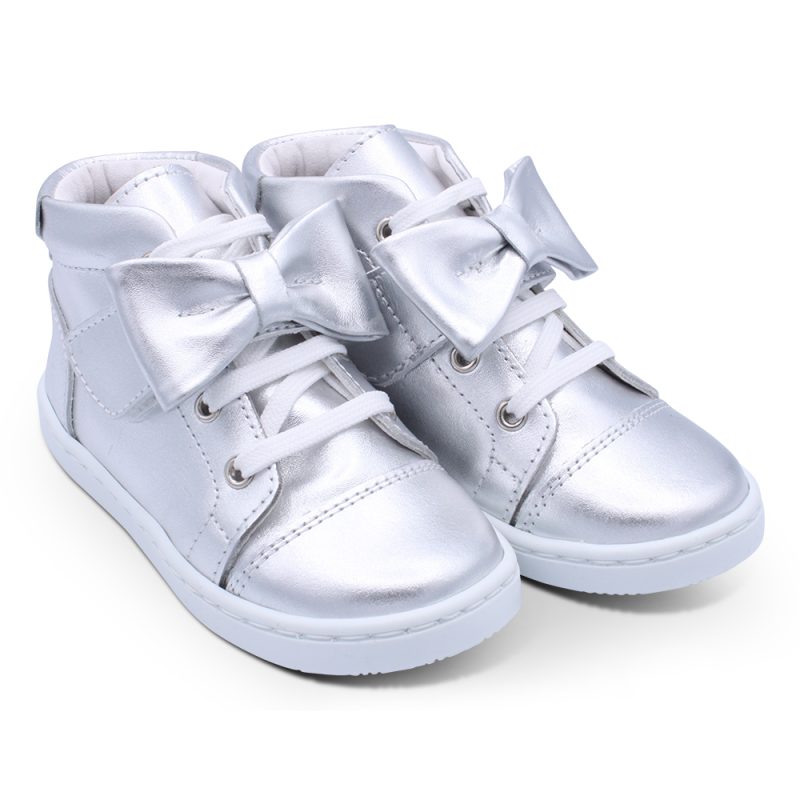 'Tatiana' Girls Silver High-Tops