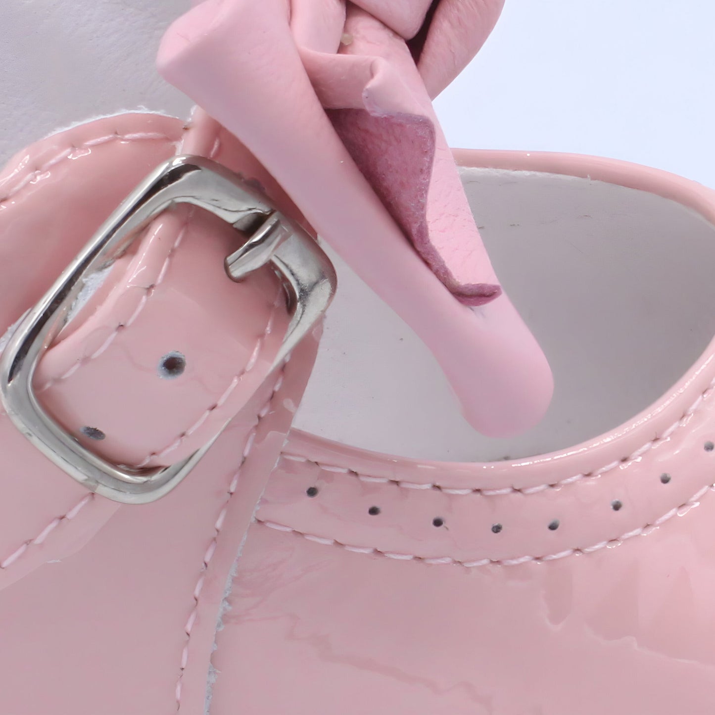 'Vitoria' Girls Pink Patent Bar Shoes