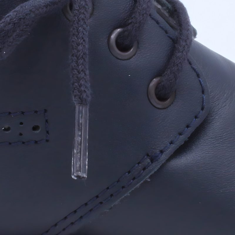 'Zachary' Boys Navy Leather Lace Boots
