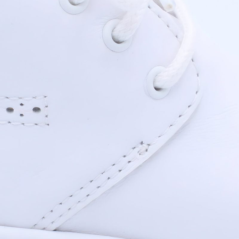 'Zachary' Boys White Leather Lace Boots